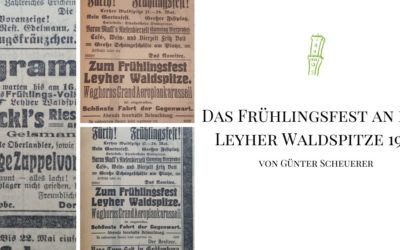 Das Frühlingsfest an der Leyher Waldspitze 1914