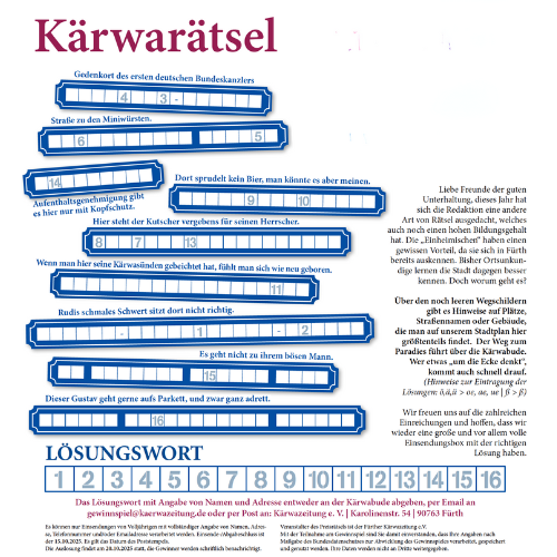 Kärwarätsel 2025